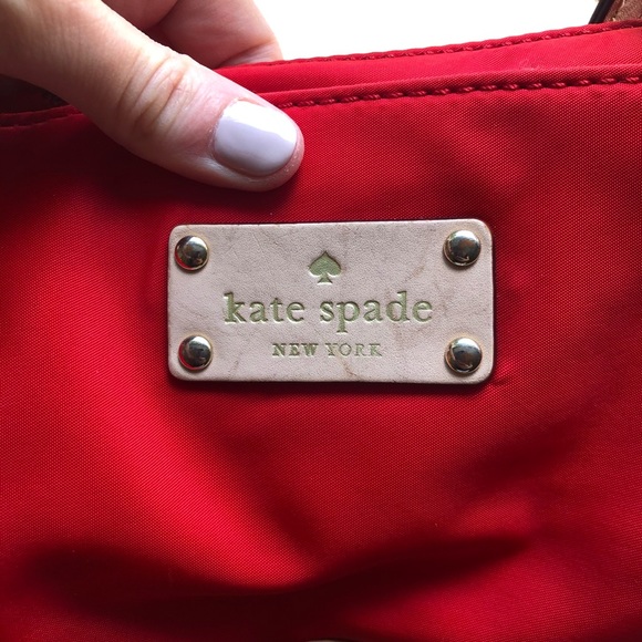 Authentic red and beige Kate Spade Diaper Bag - Picture 2 of 6